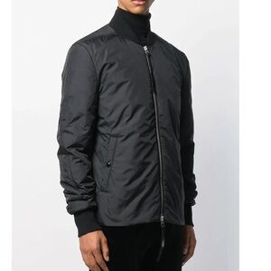 THOM KROM Men’s Black Bomber Jacket M J 46 Full Zip Large
